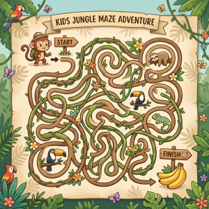 भूलभुलैया कार्यपत्रક (Kids Maze Worksheet)
