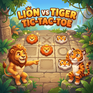 टिक टैक टो (शेर बनाम बाघ) (Lion vs Tiger Tic Tac Toe)