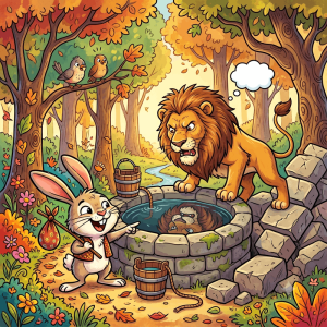 સસલું અને સિંહની યુક્તિ (The Rabbit and the Lion’s Trap)
