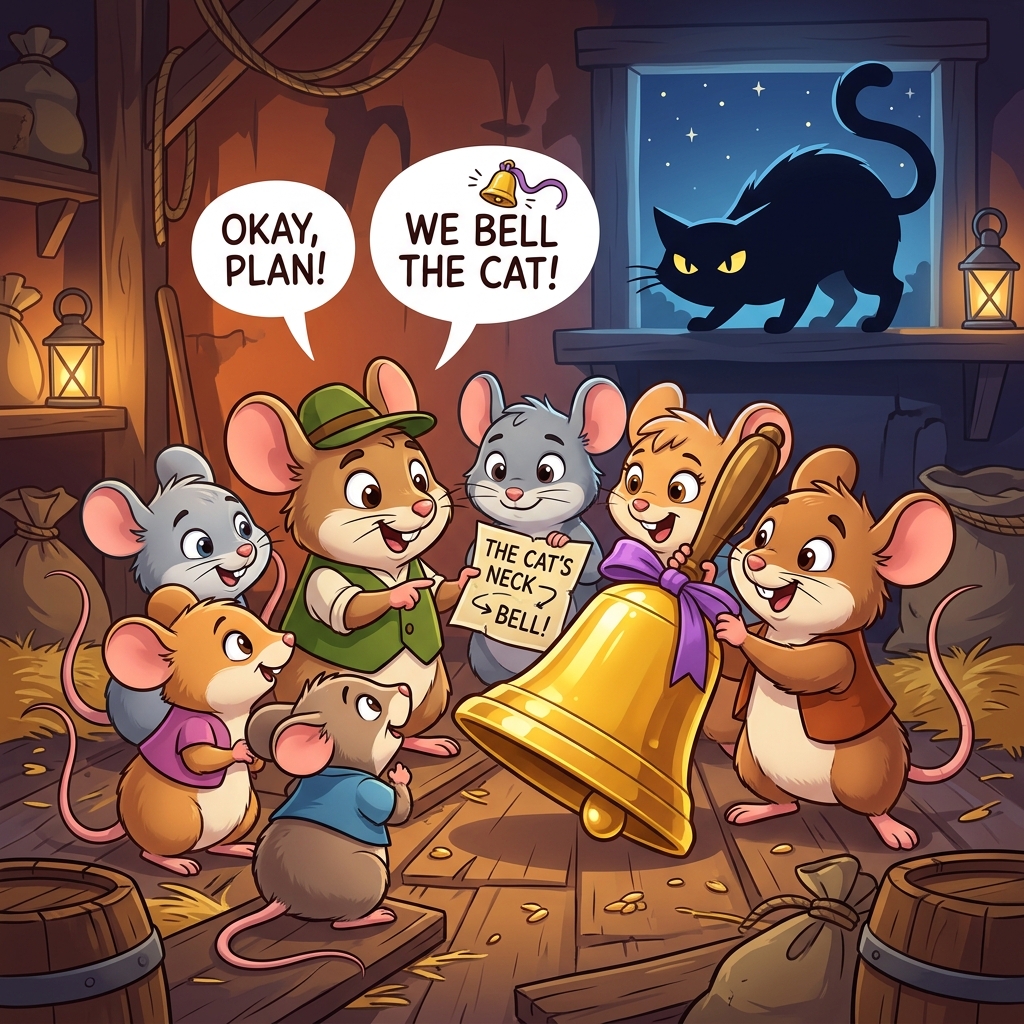 બિલાડીના ગળામાં ઘંટ (Belling the Cat)