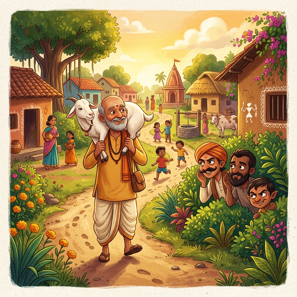 બ્રાહ્મણ અને ત્રણ ઠગ (The Brahmin and the Three Thugs)