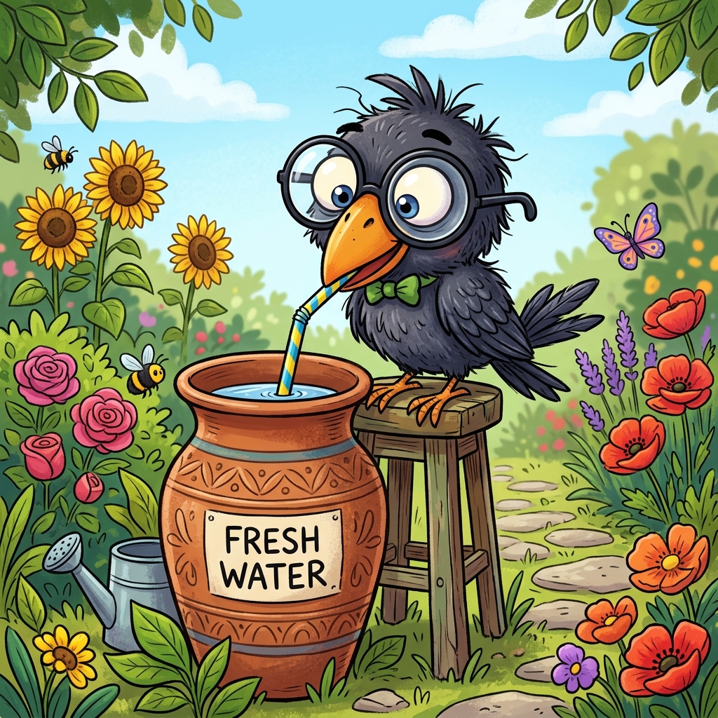 ચતુર કાગડો (The Clever Crow)