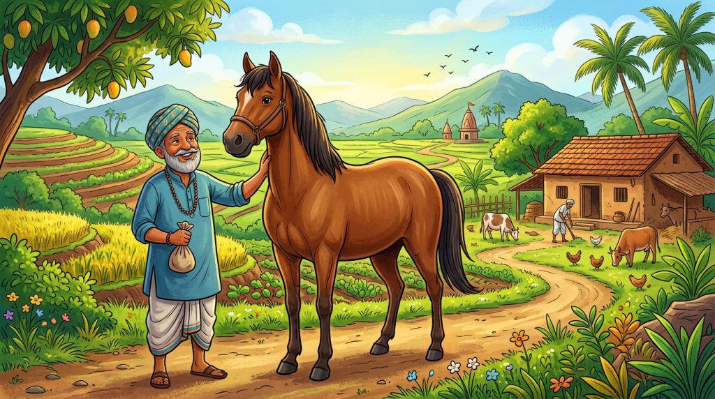 વફાદાર ઘોડો અને દયાળુ ખેડૂત (The Faithful Horse and the Kind Farmer)