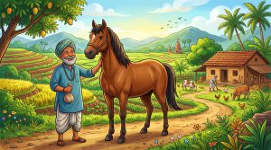 વફાદાર ઘોડો અને દયાળુ ખેડૂત (The Faithful Horse and the Kind Farmer)