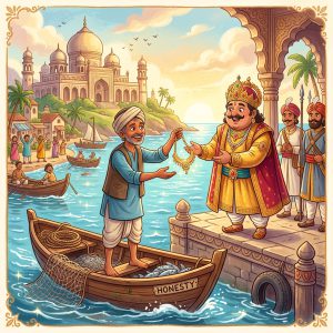 પ્રમાણિક માછીમાર અને રાજાનો હાર (The Honest Fisherman and the King’s Necklace)