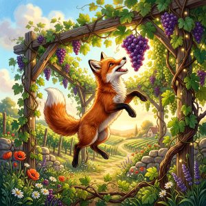 ખાટી દ્રાક્ષ અને લુચ્ચું શિયાળ (The Fox and the Grapes)