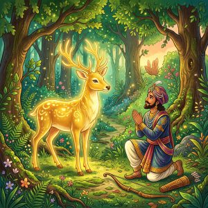 સોનેરી હરણ અને દયાળુ રાજા (The Golden Deer and the Kind King)