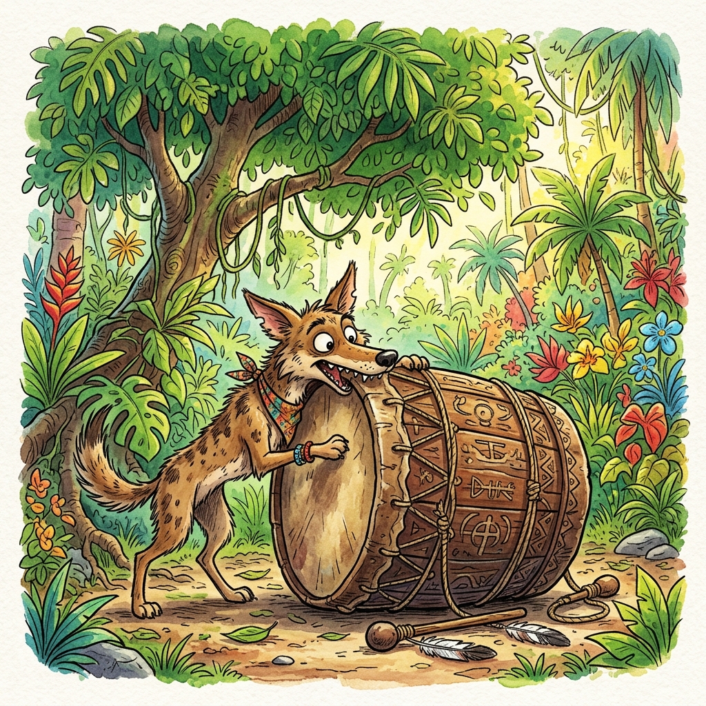 लालची सियार और ढ़ोल (The Greedy Jackal and the Drum)