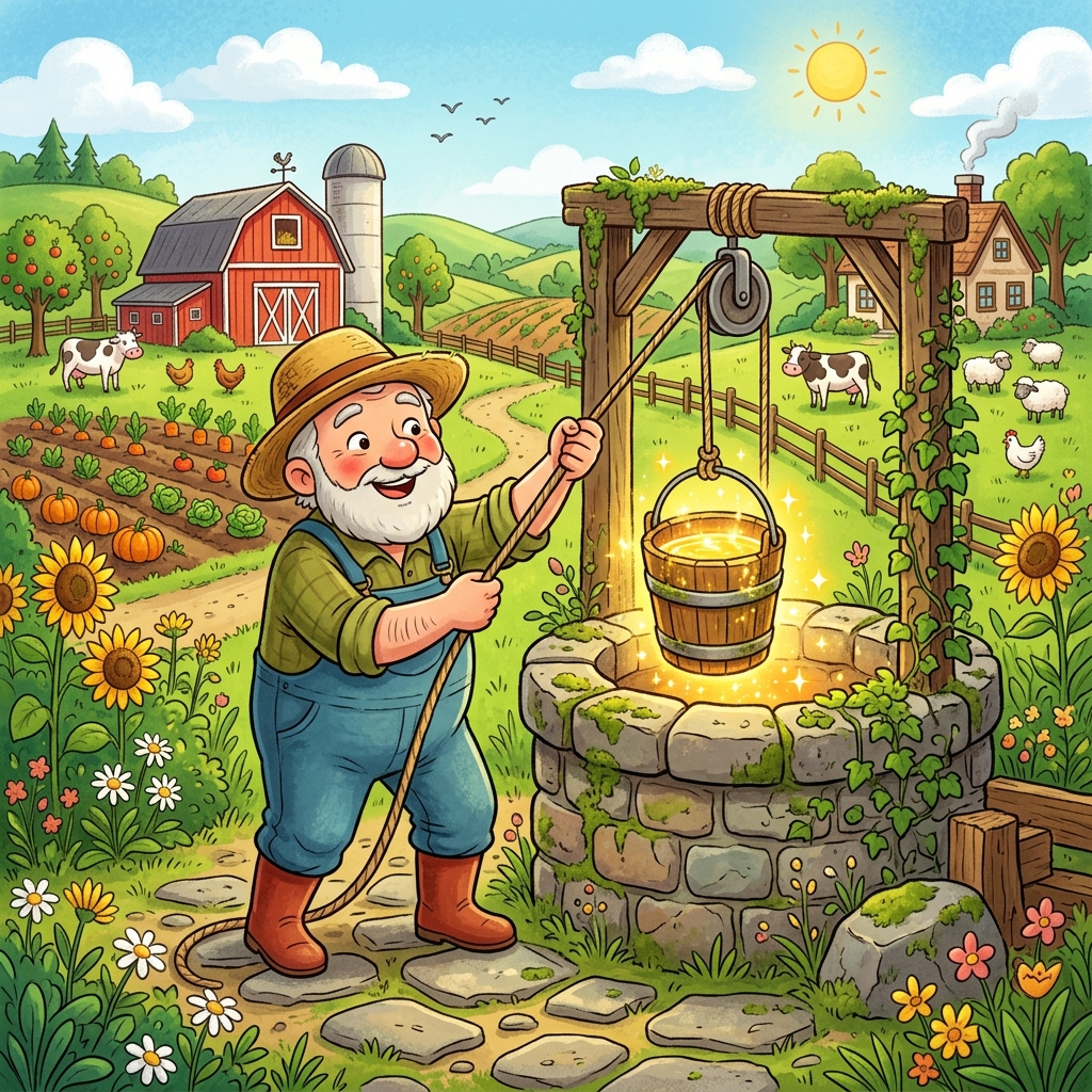 જાદુઈ કૂવો અને ખેડૂત (The Magic Well and the Farmer)