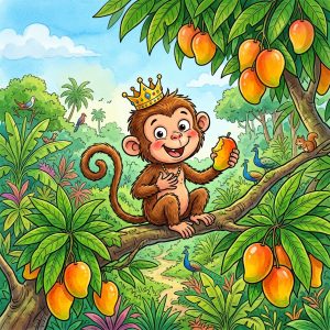 ચતુર વાંદરો અને મગર (The Clever Monkey and the Crocodile)