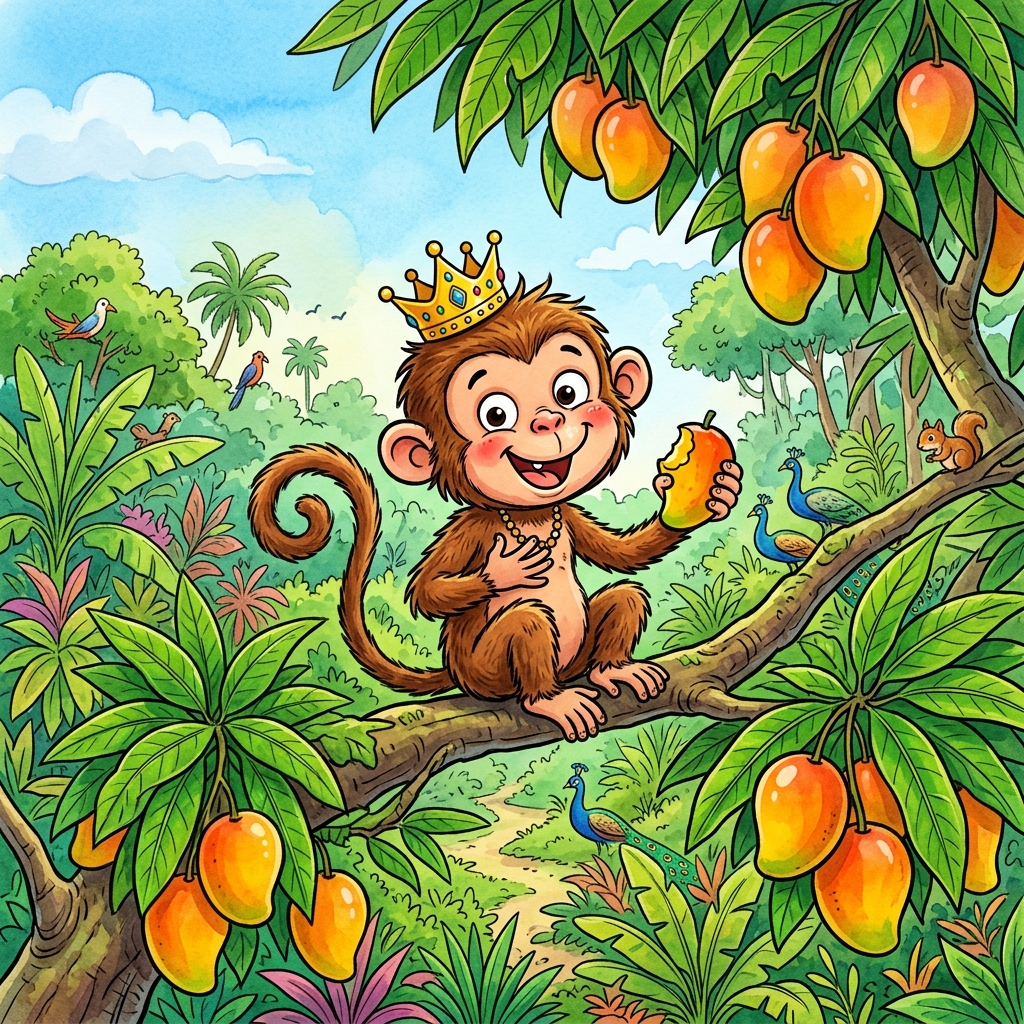 ચતુર વાંદરો અને મગર (The Clever Monkey and the Crocodile)