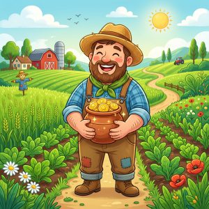 પ્રમાણિક ખેડૂત અને સોનાના સિક્કા (The Honest Farmer and the Pot of Gold)