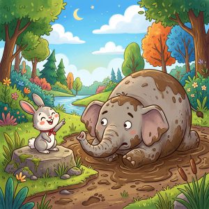 ચતુર સસલું અને આળસુ હાથી (The Clever Rabbit and the Lazy Elephant)