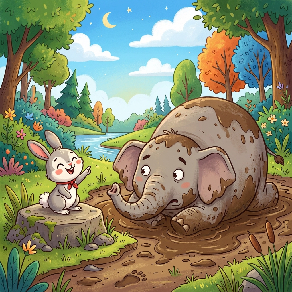 ચતુર સસલું અને આળસુ હાથી (The Clever Rabbit and the Lazy Elephant)