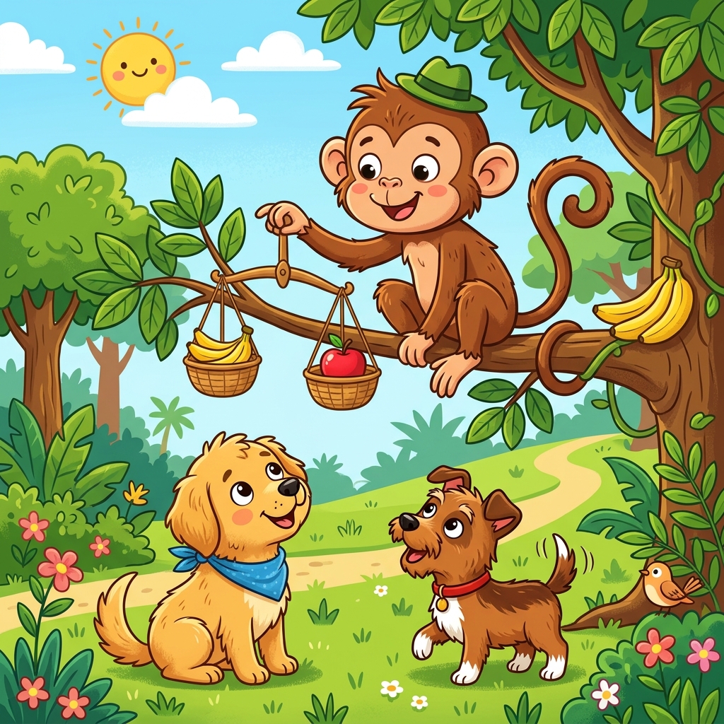 दो कुत्ते और रोटी (Two Dogs and the Bread)