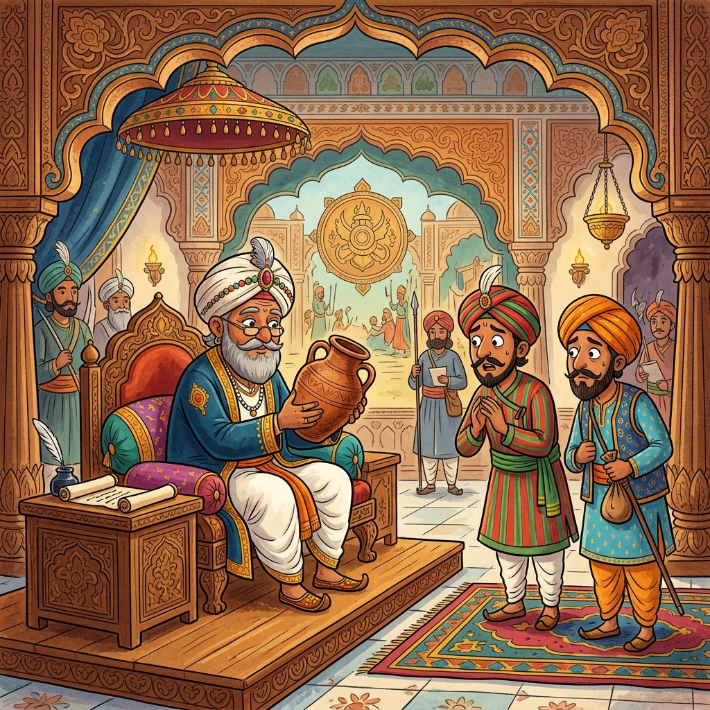 बुद्धिमान न्यायाधीश और तेल का बर्तन (The Wise Judge and the Oil Container)