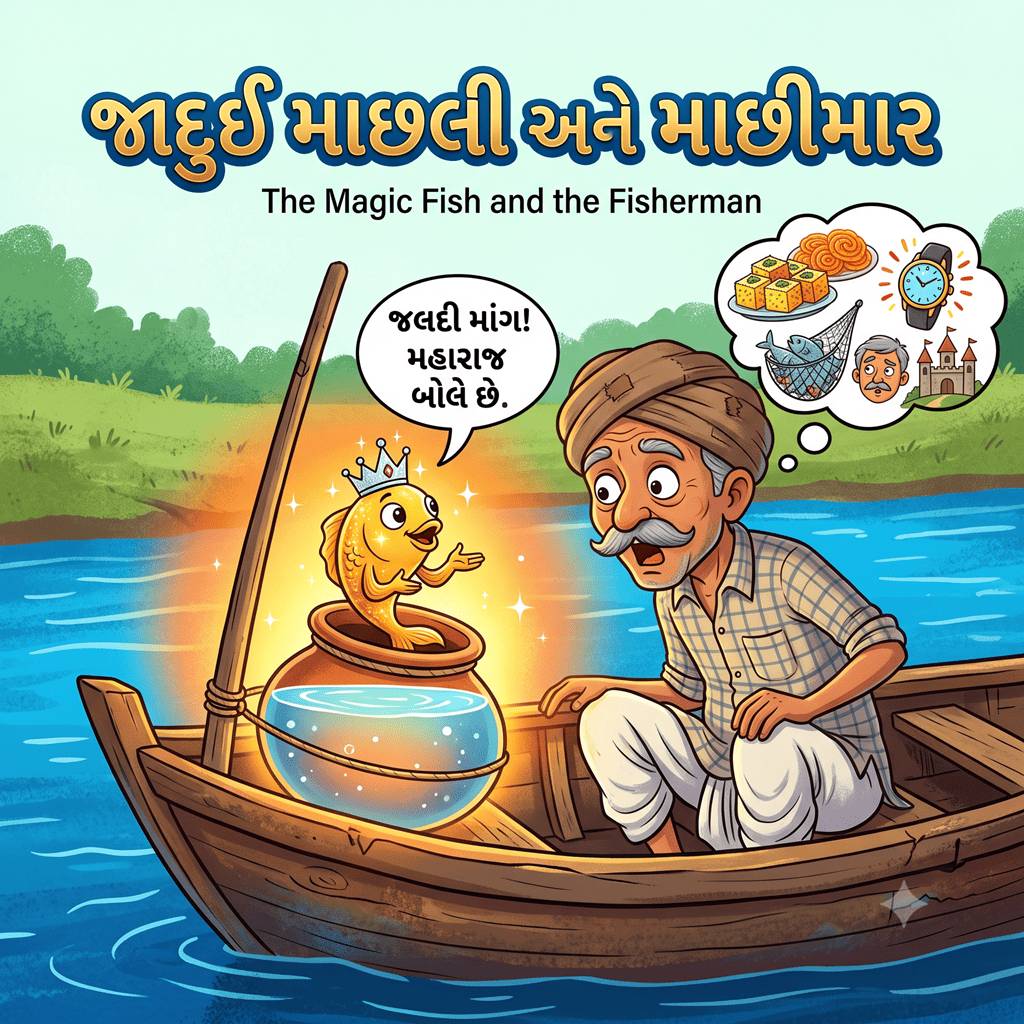 जादुई मछली और मछुआरा (The Magic Fish and the Fisherman)