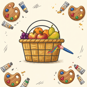 ताज़ा फलों की टोकरी (Color the Fruit Basket)