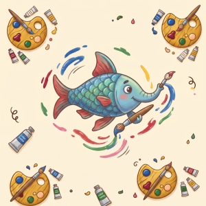 प्यारी सुनहरी मछली (Color the Cute Goldfish)