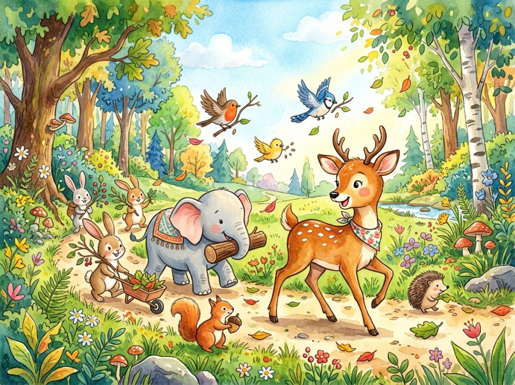 नन्हा साहसी हिरण और जंगल की अखंड एकता (The Brave Deer and Forest Unity)