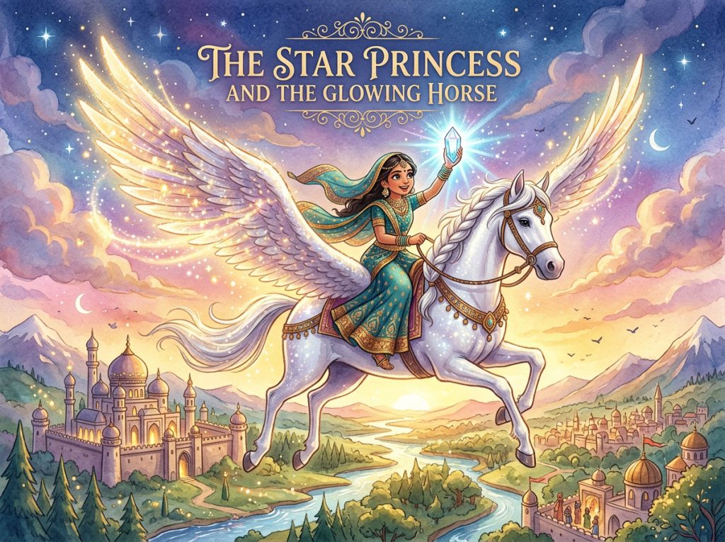 उड़ता घोड़ा और जादुई मणि (The Flying Horse and Magic Crystal)