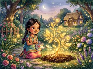 दयालु नन्ही बच्ची और चमकता बीज (The Kind Little Girl and Glowing Seed)