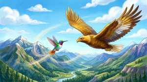 અભિમાની બાજ અને નાનું હમિંગબર્ડ (The Proud Eagle and Hummingbird)