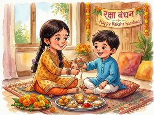 रक्षाबंधन का पवित्र पर्व और भाई-बहन का अमर प्रेम (The Story of Raksha Bandhan)