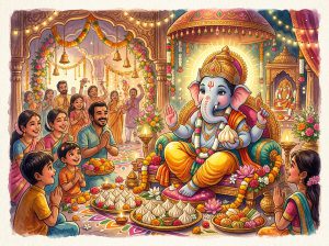 गणेश चतुर्थी का पावन पर्व और बाल गणेश के प्राकट्य की दिव्य कथा (Story of Ganesh Chaturthi and Manifestation)