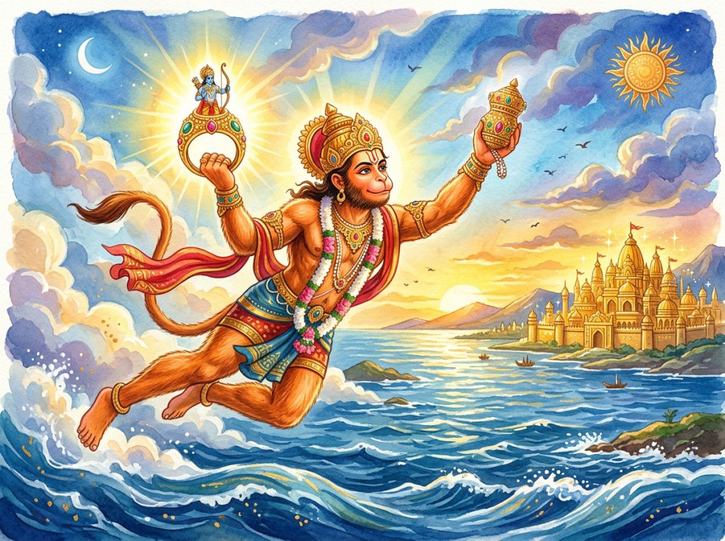 પવનપુત્ર હનુમાનજીની લંકા યાત્રા અને અશોક વાટિકાની દિવ્ય કથા (Story of Hanuman Journey to Lanka)