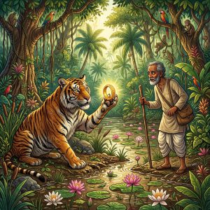 वृद्ध बाघ, लालची यात्री और सुवर्ण कंगन: पंचतंत्र की अमर कथा, लोभ का विनाश और कपट का दण्ड