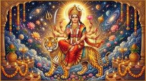 माँ चंद्रघंटा कथा: नवदुर्गा का तृतीय दिव्य स्वरूप, शिव-विवाह, वीररस और दिव्य घंटाध्वनि की पावन कथा