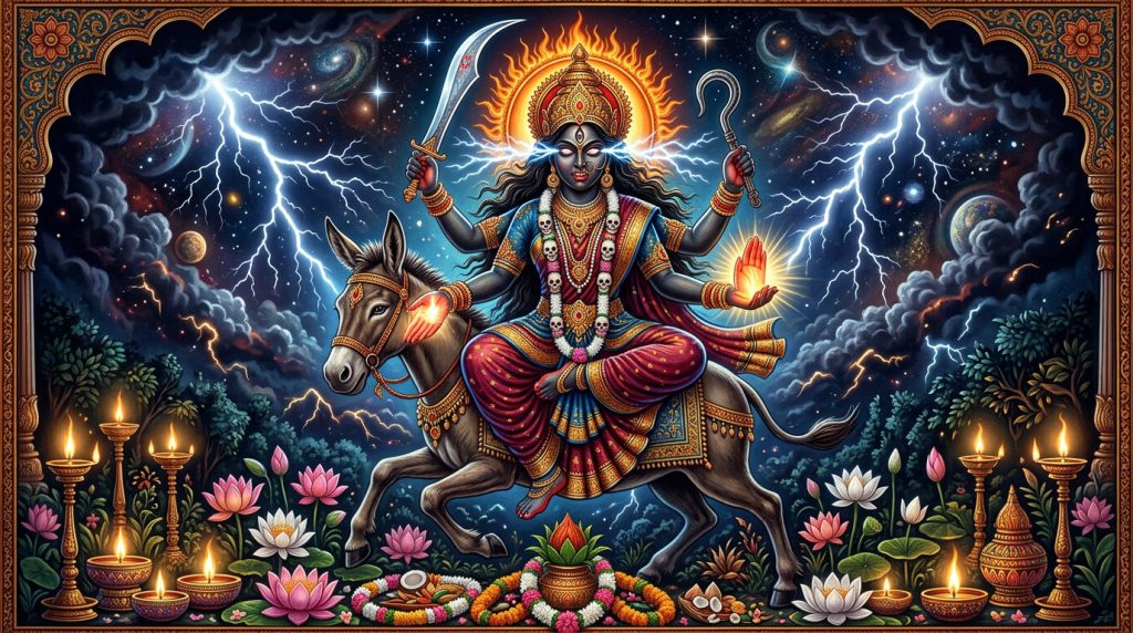 माँ कालरात्रि कथा: नवदुर्गा का सप्तम दिव्य स्वरूप, रक्तबीज वध, काल पर विजय और ‘शुभंकरी’ की पावन कथा
