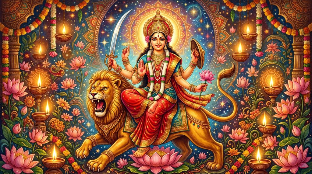 माँ कात्यायनी कथा: नवदुर्गा का षष्ठ दिव्य स्वरूप, महर्षि कात्यायन तपस्या, महिषासुर वध और ब्रज गोपी व्रत की पावन कथा