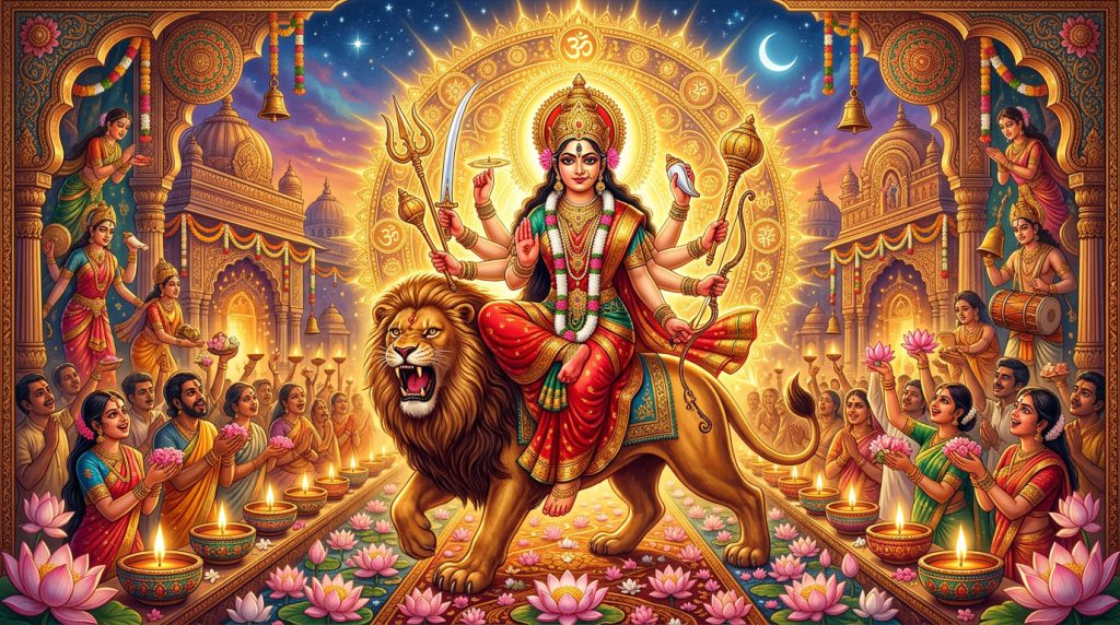 नवरात्रि और नवदुर्गा के ९ दिव्य स्वरूप: शैलपुत्री से सिद्धिदात्री तक की पावन अवतार कथा और महिमा